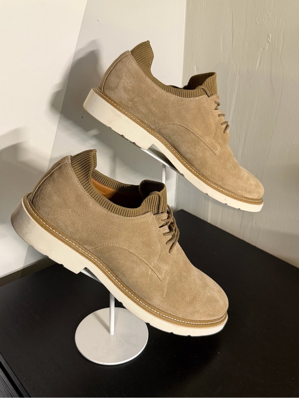 Men's “SPEITH” Suede Lace-Up Casual Shoes in Tan